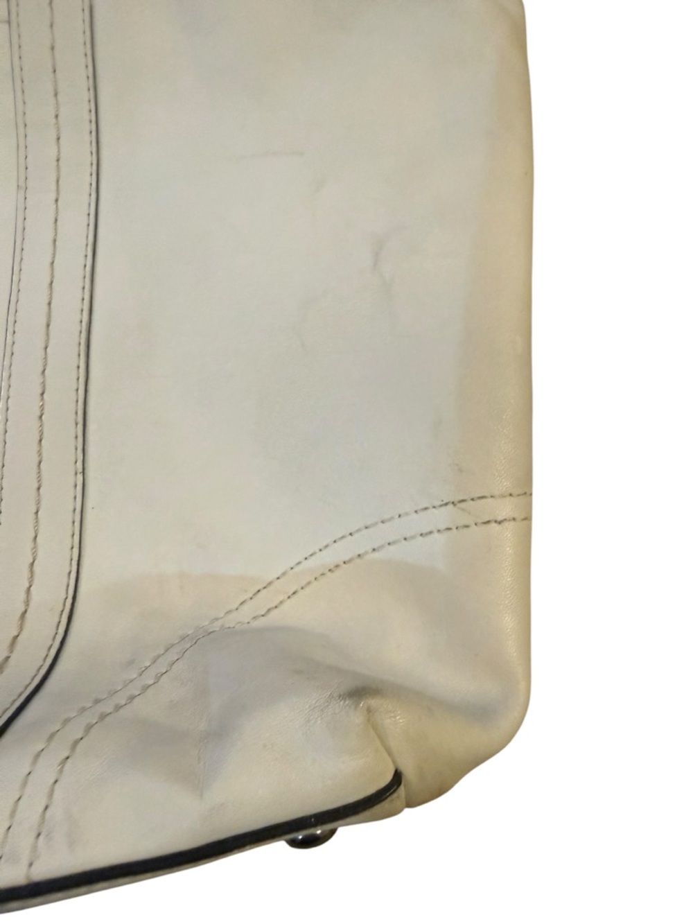 Coach Leather Tote Bag in Cream/white - Picture 5 of 11